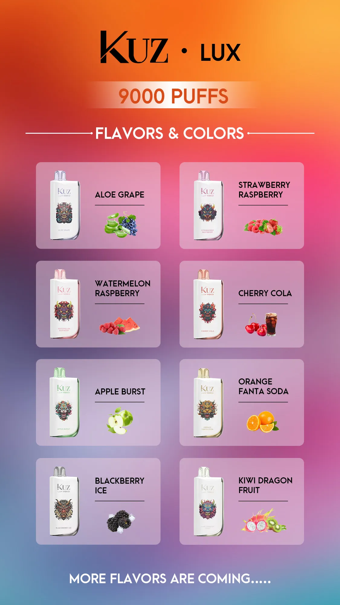 Explore KUZ Vape LUX 9000: Top Flavours & Buying Tips